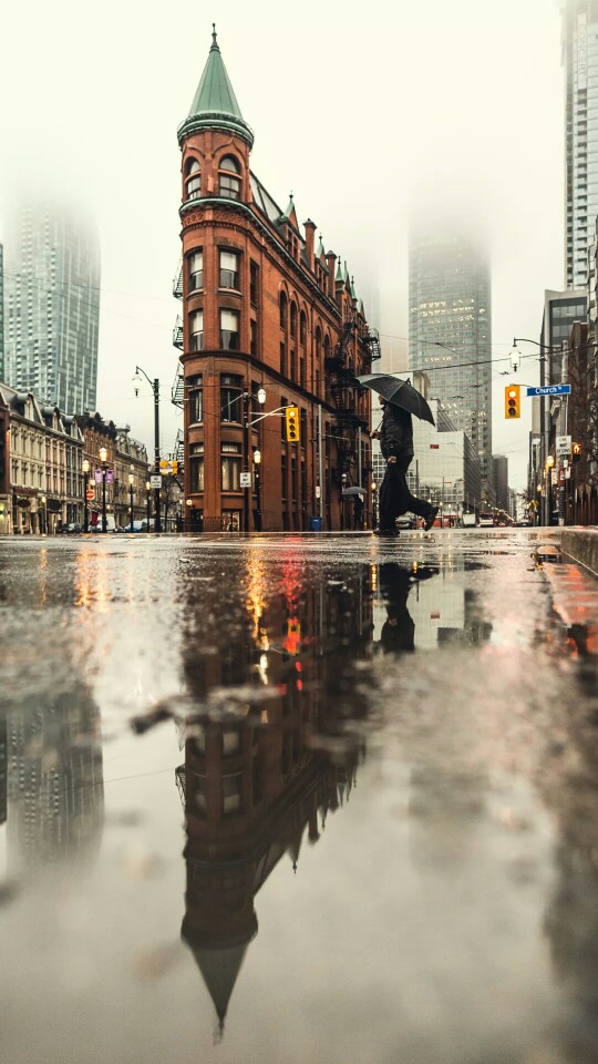 雨中街景 摄影 