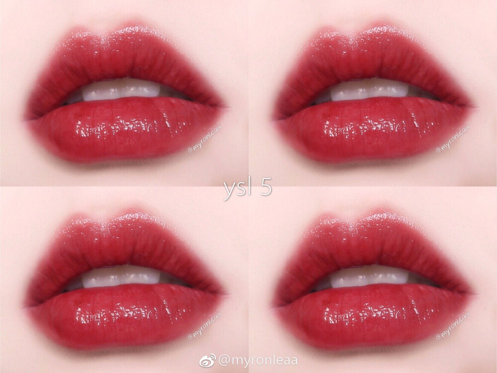  YSL Glossy Stain 5
| 皮革玫瑰，豆沙酒红。玫瑰调里掺杂一丝酒红，软萌中多了一点冷淡韵味。显白，黄皮友好。
| 暖白光下稍微偏红，实物稍微清淡点。
@myronleaa