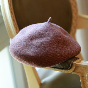 清幽贝雷帽混色羊毛呢加厚保暖造型帽贝雷帽画家帽女士秋冬季