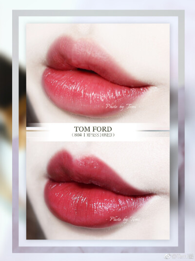 Tom Ford2017秋冬新色（80# Impassioned）
这支太太太好看了！新色里呼声最高的就是这支~暖暖的棕红色，温婉和成熟感掌握的恰到好处，很有特色。质地顺滑滋润，持久度中等，略沾杯。