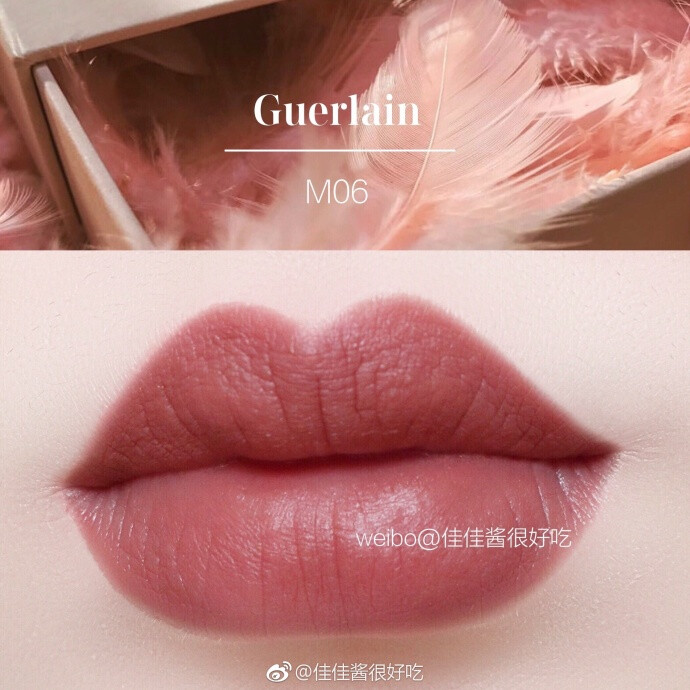 Guerlain唇釉 M06
我拍了N+1遍 总是不能完美展示她们的美 M06偏橘调的豆沙奶茶色 很温暖的日杂色