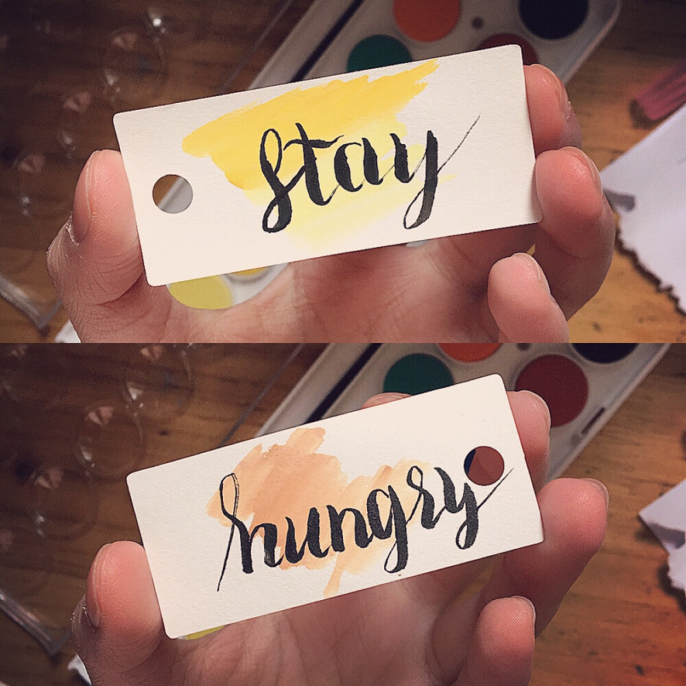 #brush lettering#stay hungry！