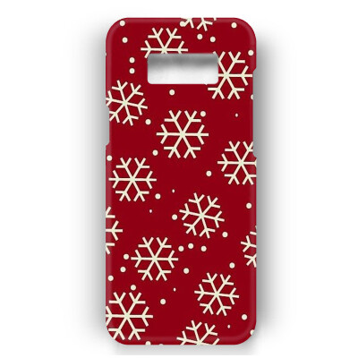 雪花暗红 圣诞简约 三星S8 plus Note8 S7E s6e plus s8 手机壳