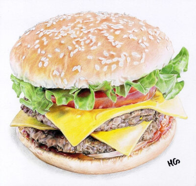 【汉堡】西拉的彩铅画