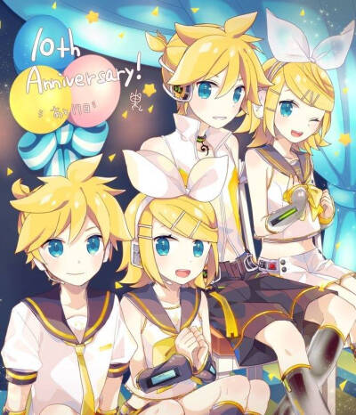 VOCALOID『镜音双子十周年倒计时17天』
镜音连 镜音铃
画师：由杞