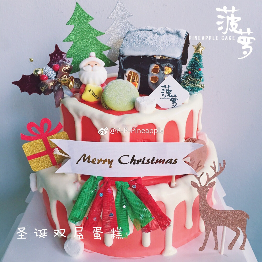圣诞双层蛋糕