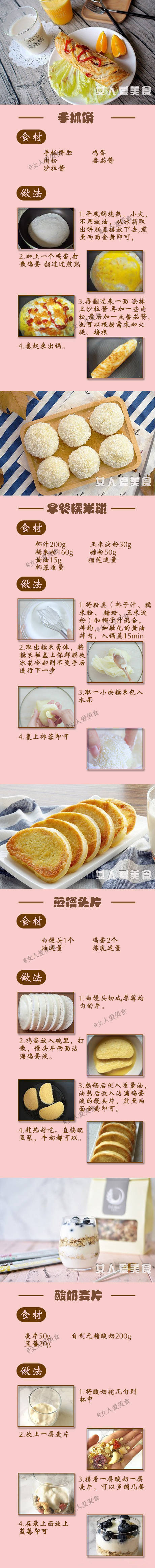 【四十款快手早餐】
每天早上不再懒床 变着花样吃美食get√ ​