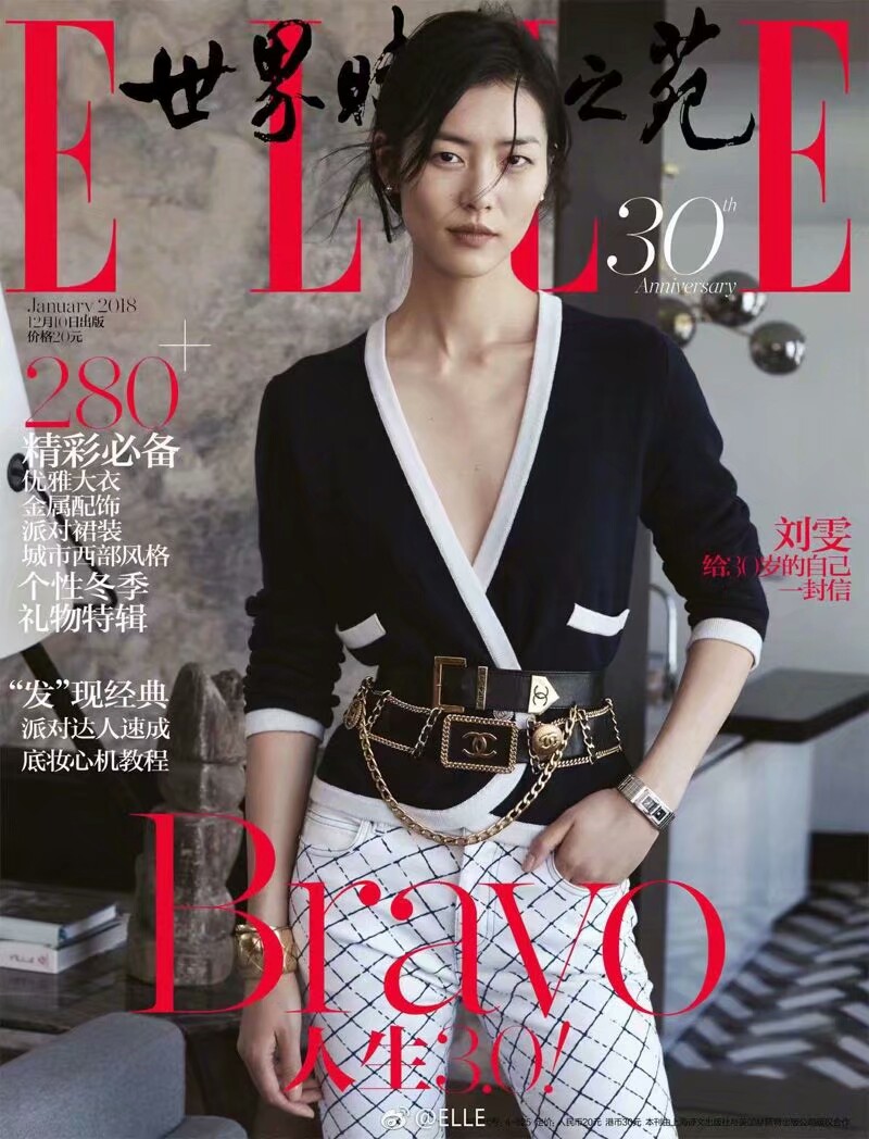 《ELLE》30周年一月刊倪妮 、刘雯、章泽天 谁的表现更抢眼