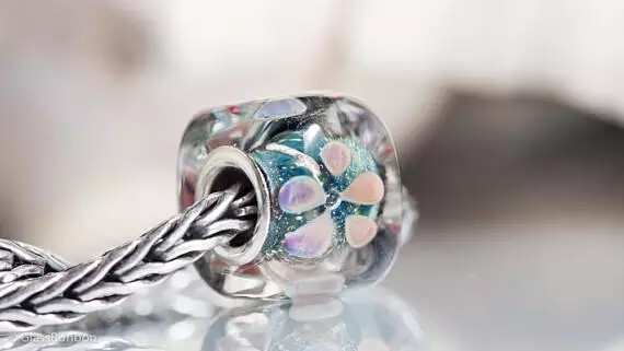 代购 德国设计师 925银 花 手工琉璃 手链串珠 可穿trollbeads