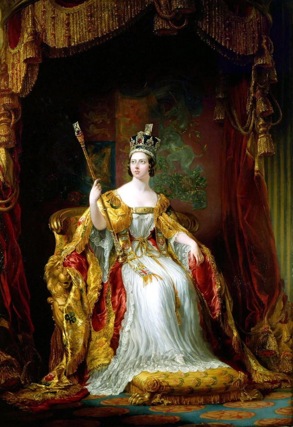 维多利亚女王Alexandrina Victoria（1819年5月24日-1901年1月22日）是英国历史上在位时间第二长的君主，仅次于伊丽莎白二世女王。在位时间长达64年。她也是第一个以“大不列颠和爱尔兰国女王和印度女皇”名号称呼的英国女王。她在位的期间（1837年-1901年）是英国最强的“日不落帝国”时期。她在位时期，英国历史上称为“维多利亚时代”，英国加大殖民扩张，在一定范围内建立和占领了很多殖民地。她在位的几十年正值英国自由资本主义由方兴未艾到顶尖、进而过渡到垄断资本主义的转变时期，经济、文化空前繁荣，君主立宪制得到充分发展，使维多利亚女王成了英国和平与繁荣的象征。