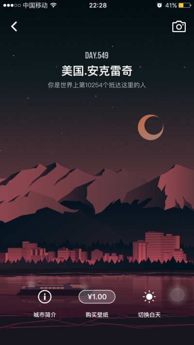 安克雷奇。夜。