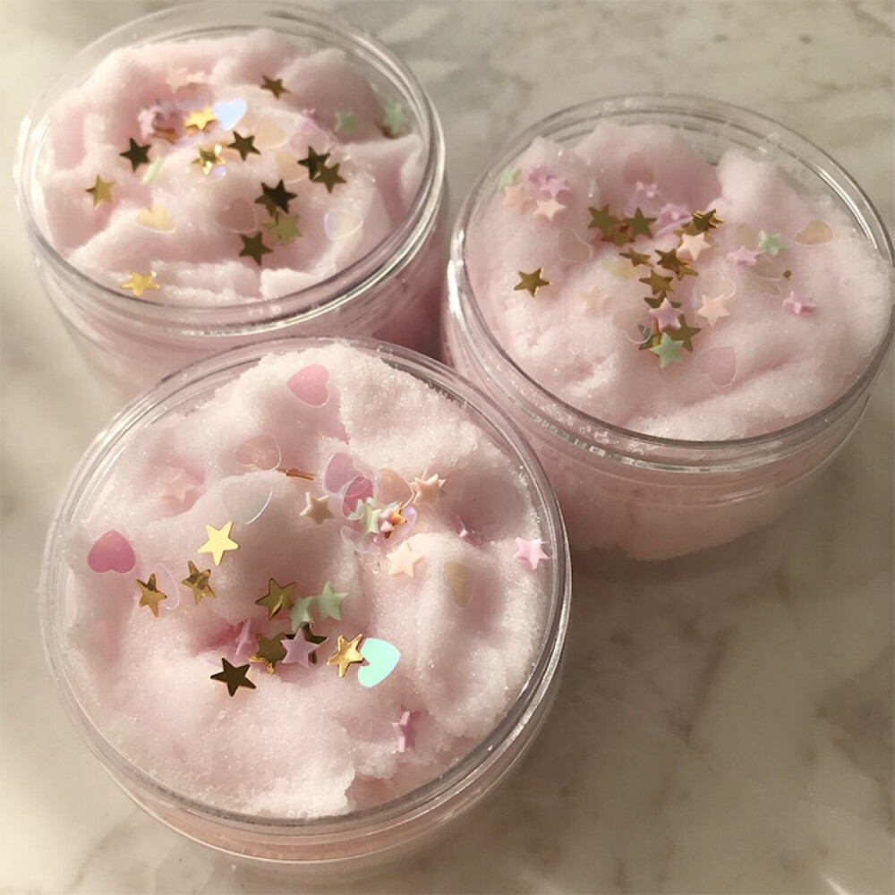 你的少女心粉色云朵亮片史莱姆