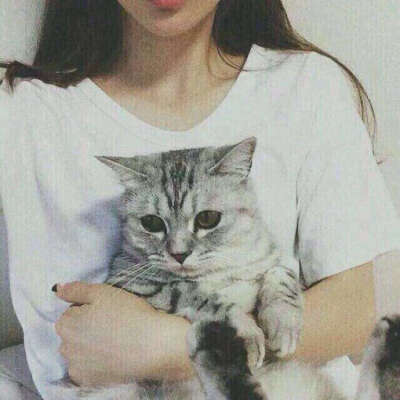 女 抱猫