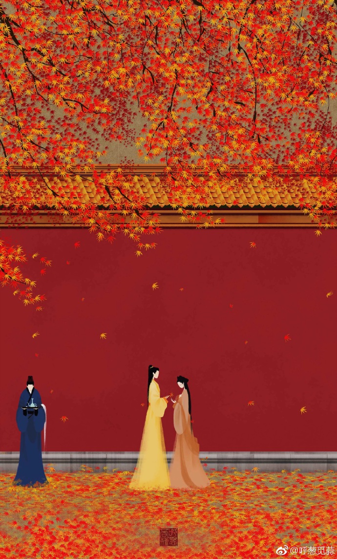 #无脸古装群像# 聊题一片叶，寄与有情人～