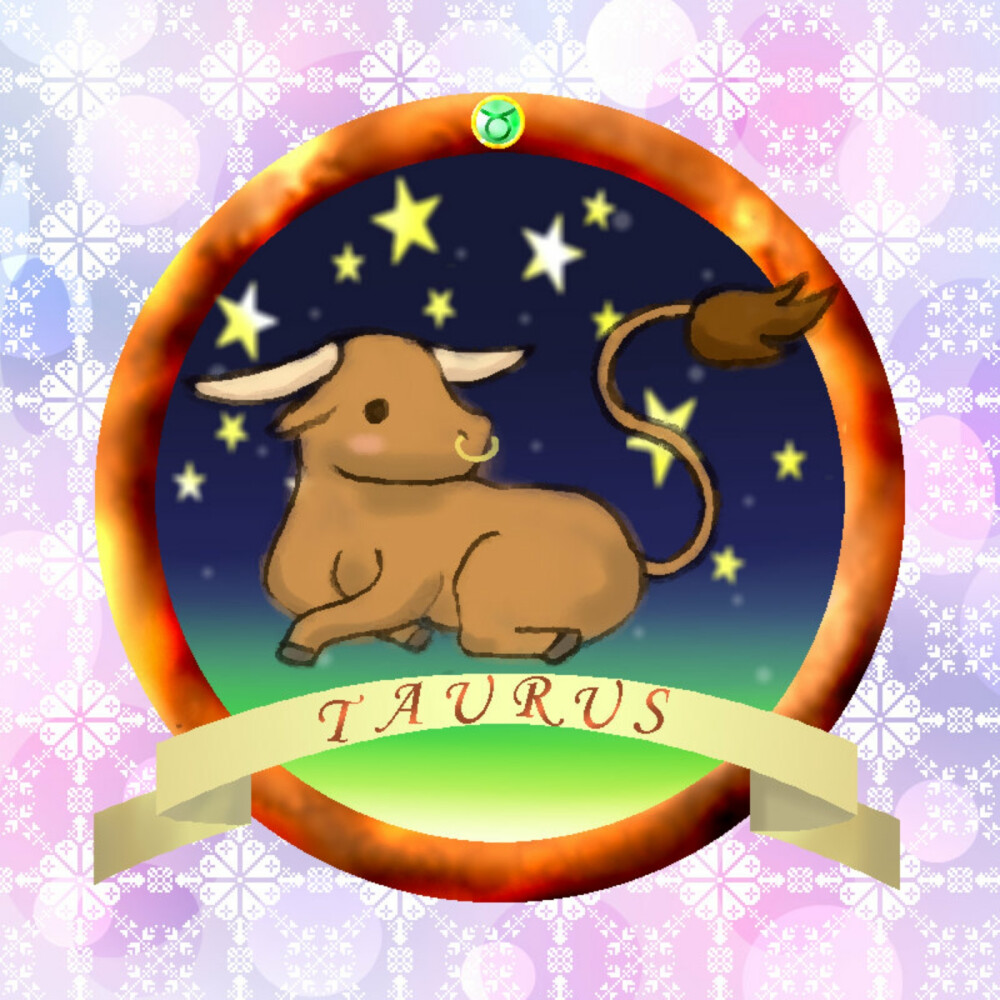 十二星座水彩卡通图片——金牛