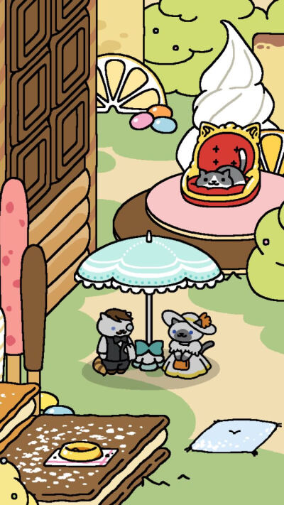 猫咪收集 猫咪后院 壁纸 可爱 日系 软萌