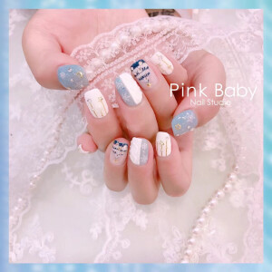 __美甲❀圣诞款 蓝白 可爱