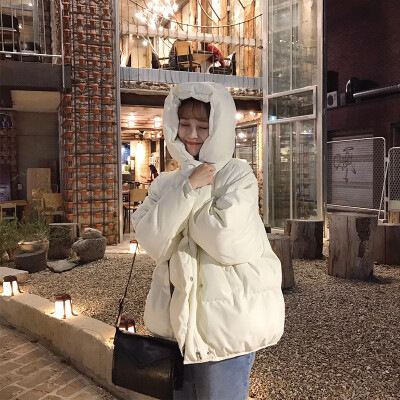 朴正义 2017新款韩版冬季棉服宽松学生棉衣女面包服加厚外套棉袄