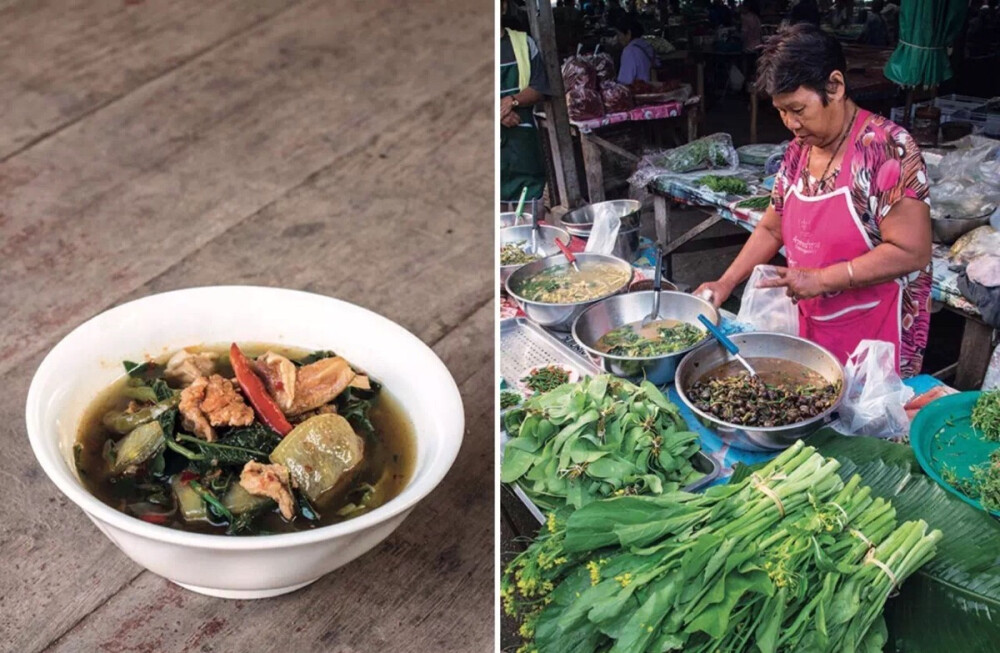 泰国北部的南邦和清迈等古城，气候相对凉爽，造就了当地各种味道温和的季节性菜肴，口感偏苦。
