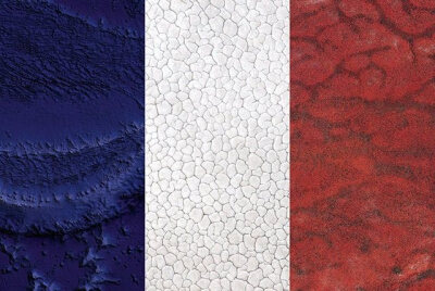 卫星地图——法国国旗