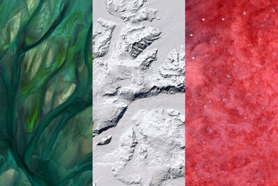 卫星地图——意大利国旗