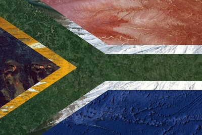 卫星地图——南非国旗