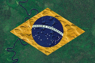 卫星地图——巴西国旗