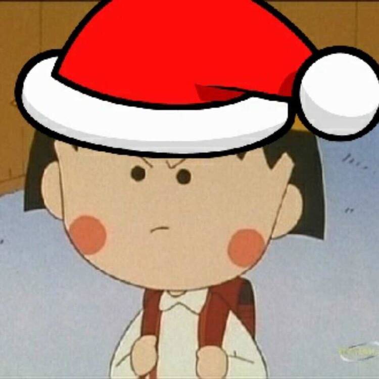 圣诞帽樱桃小丸子头像