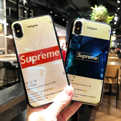 superme手机壳苹果X硅胶ins风男款潮7p全包6s软套防摔iPhone8plus