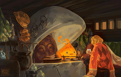 哈儿的移动城堡 火苗