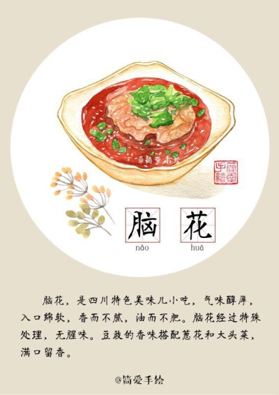 【美食手绘】#成都美食# 作者： 简爱手绘 