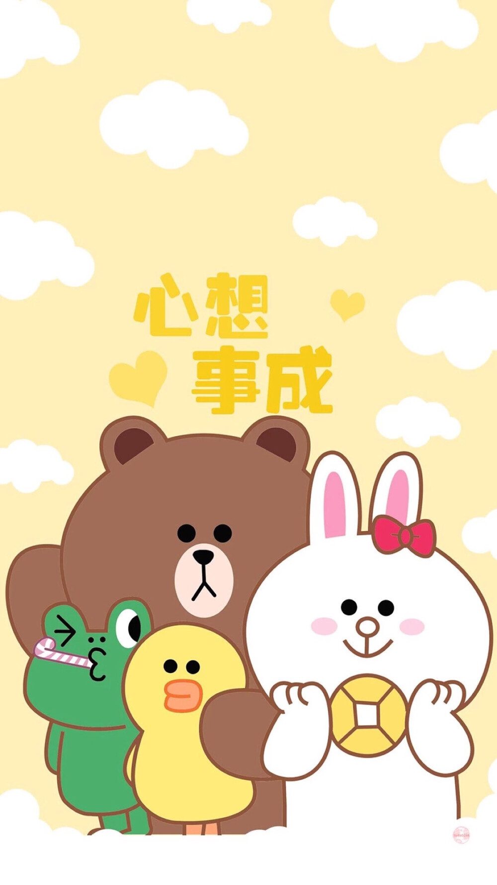 line friend 布朗熊 可妮兔 莎莉鸡 壁纸