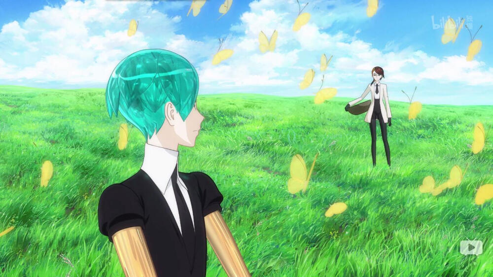 宝石之国，b站截图，磷叶石，法斯，金红石
来源：宝石之国第11话