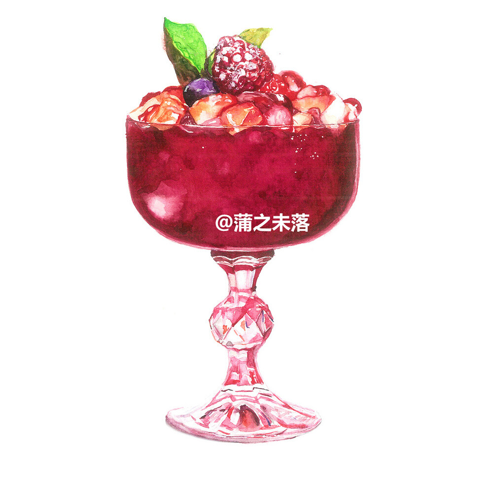 【美食水彩手绘】作者：蒲之未落 