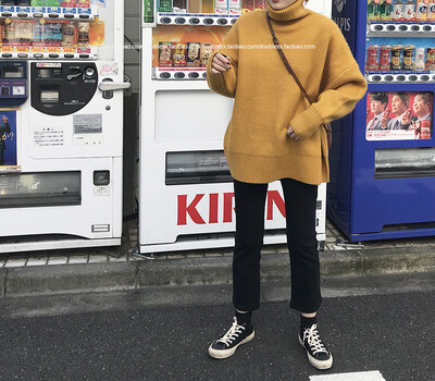 elielim17冬11.11/黑色中高腰超显瘦弹力9分牛仔喇叭裤