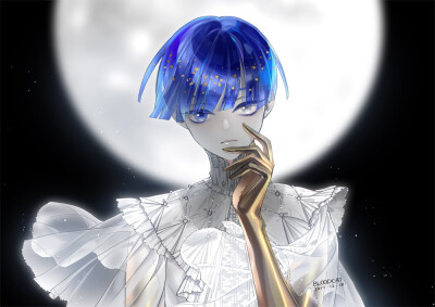 宝石之国 磷叶石 绘师：Bloodcat（pixiv id=1601326）本作品pixiv id=66348739