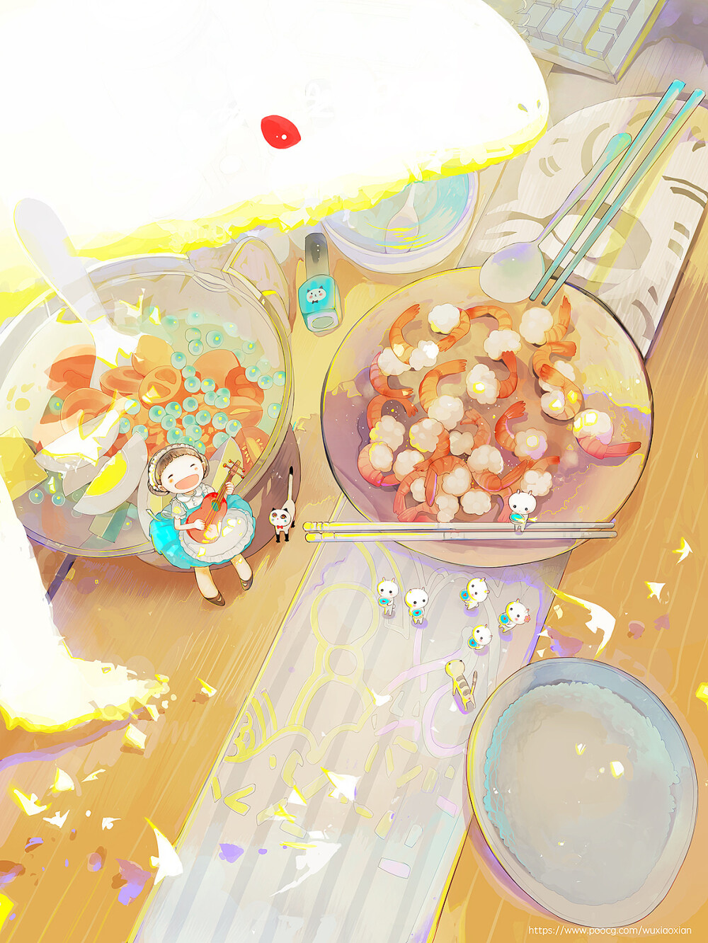 本土画师舞小仙老师的画。十分喜欢。