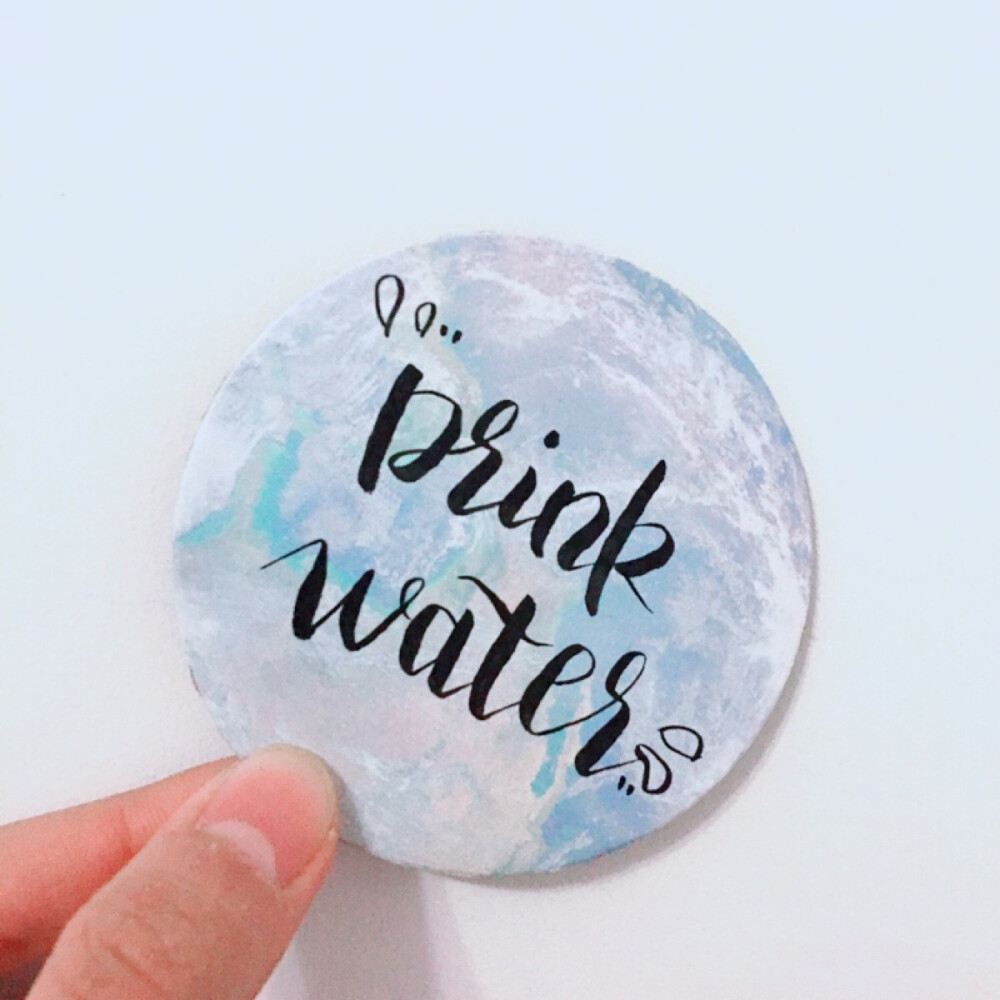 #brush lettering#多喝水！drink water！