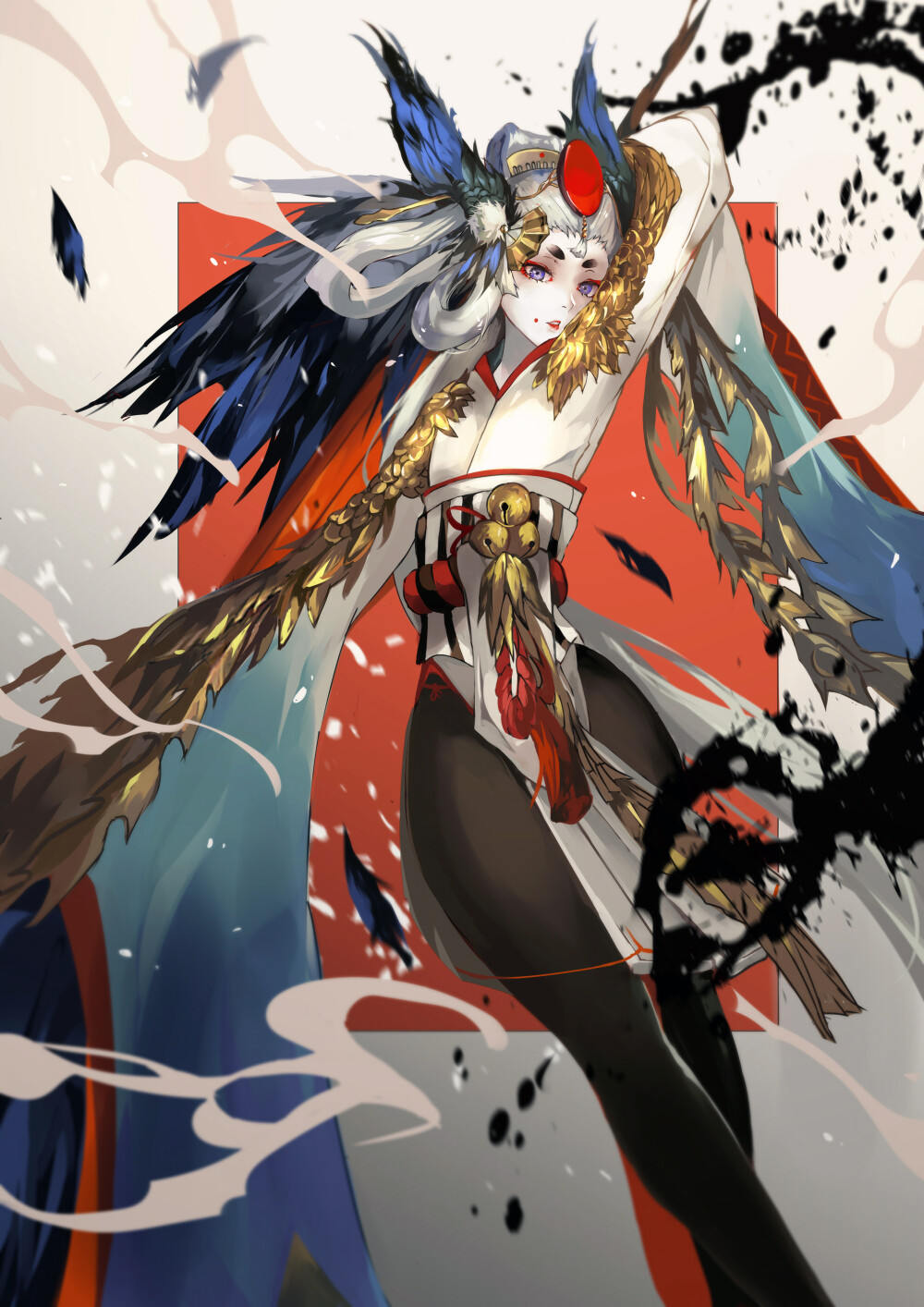 阴阳师 姑获鸟 绘师：Vardan（pixiv id=4346254）本作品pixiv id= 66346223