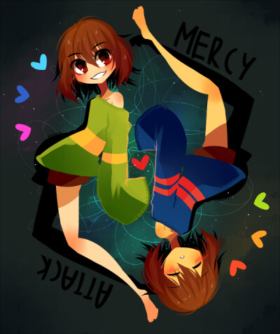 ---undertale
chara x frisk