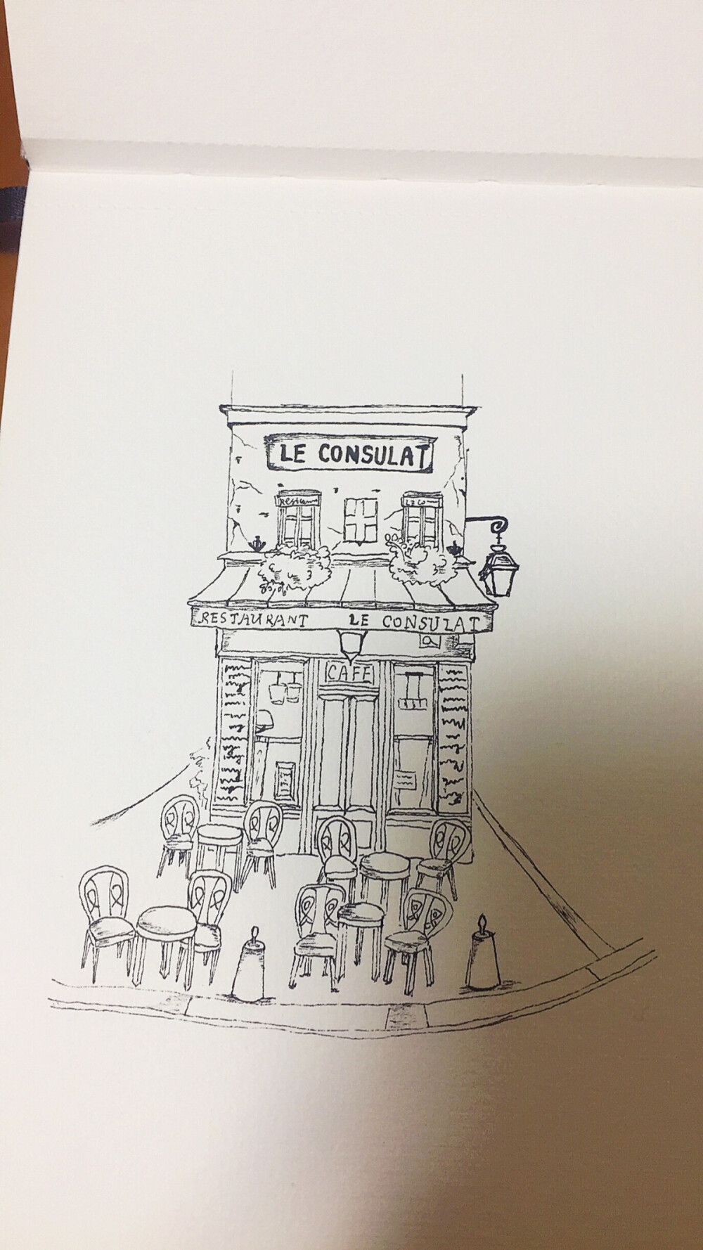 线稿 小店 插画