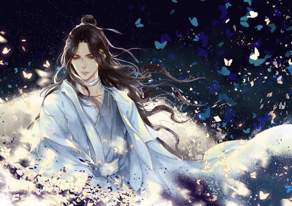 天官赐福 花怜 谢怜 无水印 桌面壁纸 插画 微博作者：-璎珞-