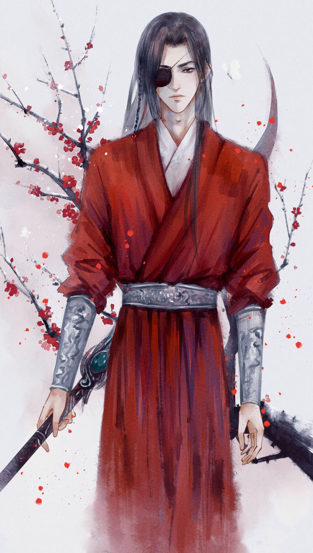 天官赐福 花怜 无水印 手机壁纸 插画 微博作者：江湖闲客