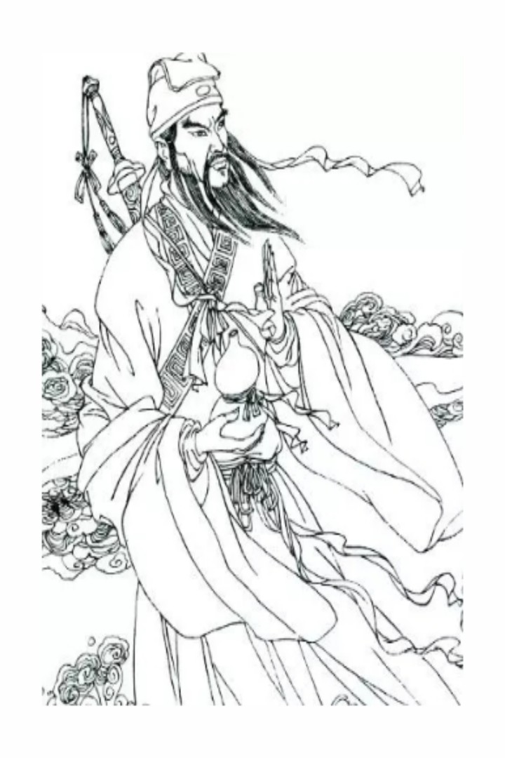 白描· 八仙——吕洞宾