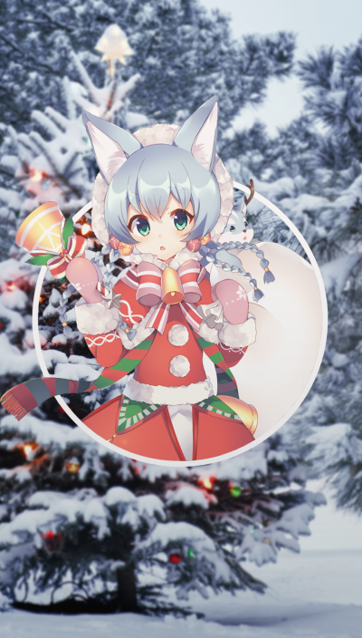 要圣诞了，嗯~大家快乐，圣诞快乐
Anime 1080x1902 anime anime girls picture-in-picture Christmas