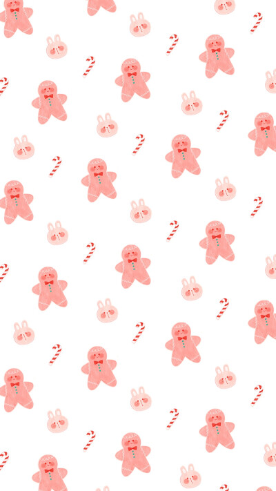 苹果壁纸，平铺姜饼人