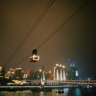 长江索道的夜景