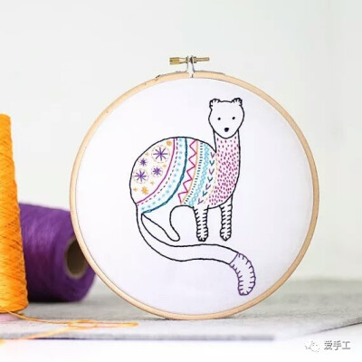 可爱的刺绣小动物们