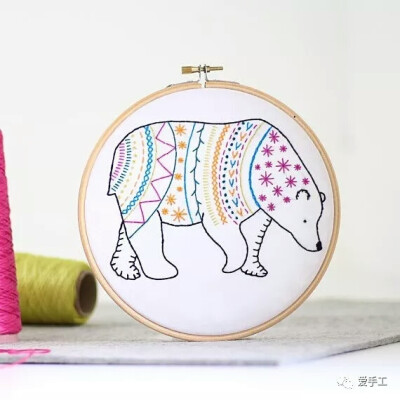 可爱的刺绣小动物们