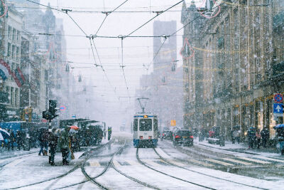 Snow In Amsterdam